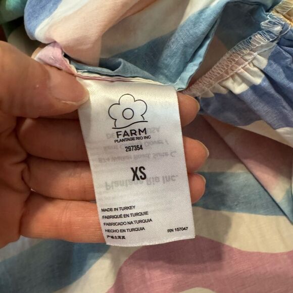 Farm Rio Women’s Dancing Stripes Tassel-Tie Midi Dress Multicolored Size XS - Picture 9 of 12